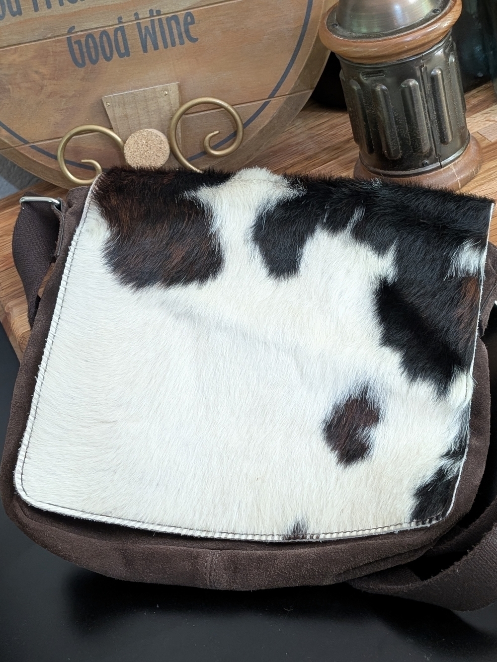 Cowhide Leather Crossbody Bag | Made in Italy Maurizio Taiuti Coastal Cowgirl